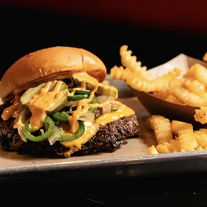 Jalapeno Double Smash with Fries